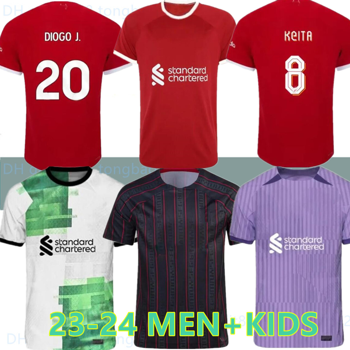 

23 24 soccer jerseys home away 3rd third GAKPO DARWIN 2023 2024 Mohamed Diogo Luis DIaz Alexander Arnold football shirt tops men kids kit uniforms CARVALHO ELLIOTT, 23-24 away kids