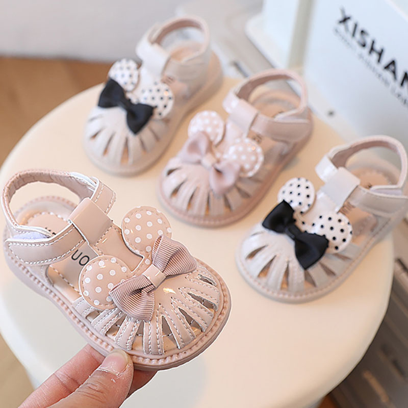 

Sandals Baby Infant Girls Toddler Shoes Summer Can Make Sounds Cute Bow Princesses Children Soft First Walkers Kid 230509, Pink