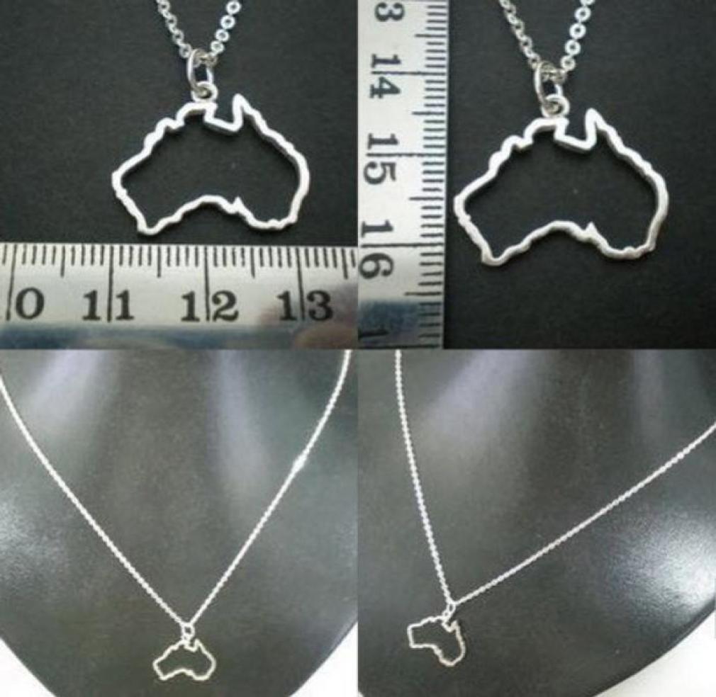 

5pcs Outline Australia Map pendant Necklace Sydney Melbourne Perth Brisbane Tasmania Geek City geographic map necklace jewel3111778