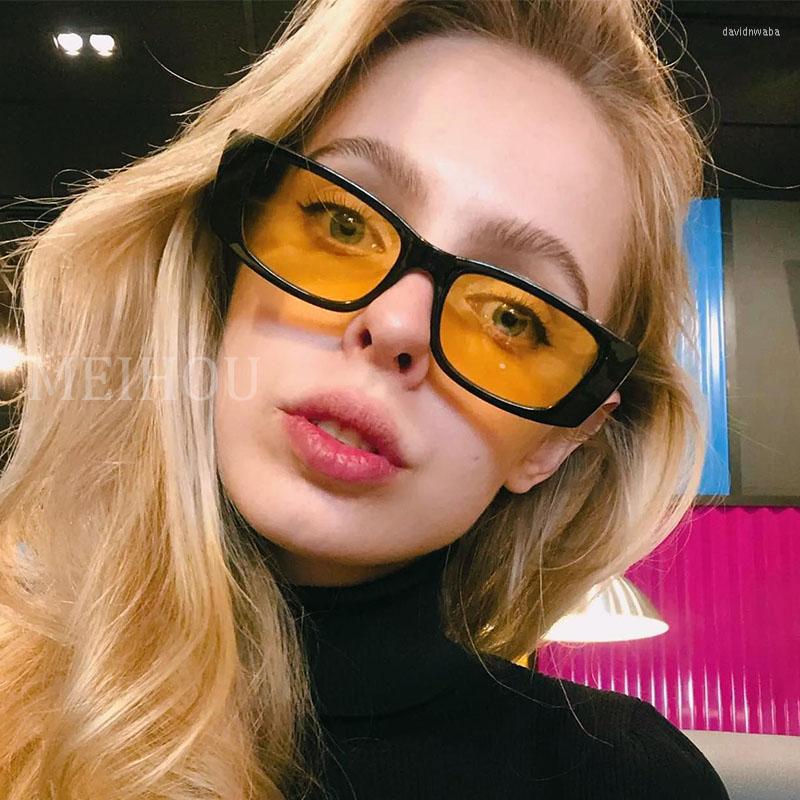 

Sunglasses Okulary Women's Black Rectangle Vintage Small Frame Clear Lens Glasses 2023 Modern Style Woman Oculos