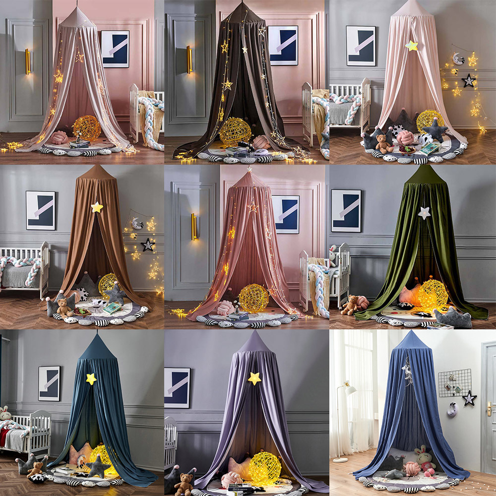 

Crib Netting Children's Bed Canopy Baby Crib Bed Child curtain Hung Dome Mosquito Net kids Girl Boy Play Tent Living Room Bedroom decoration 230510, 19