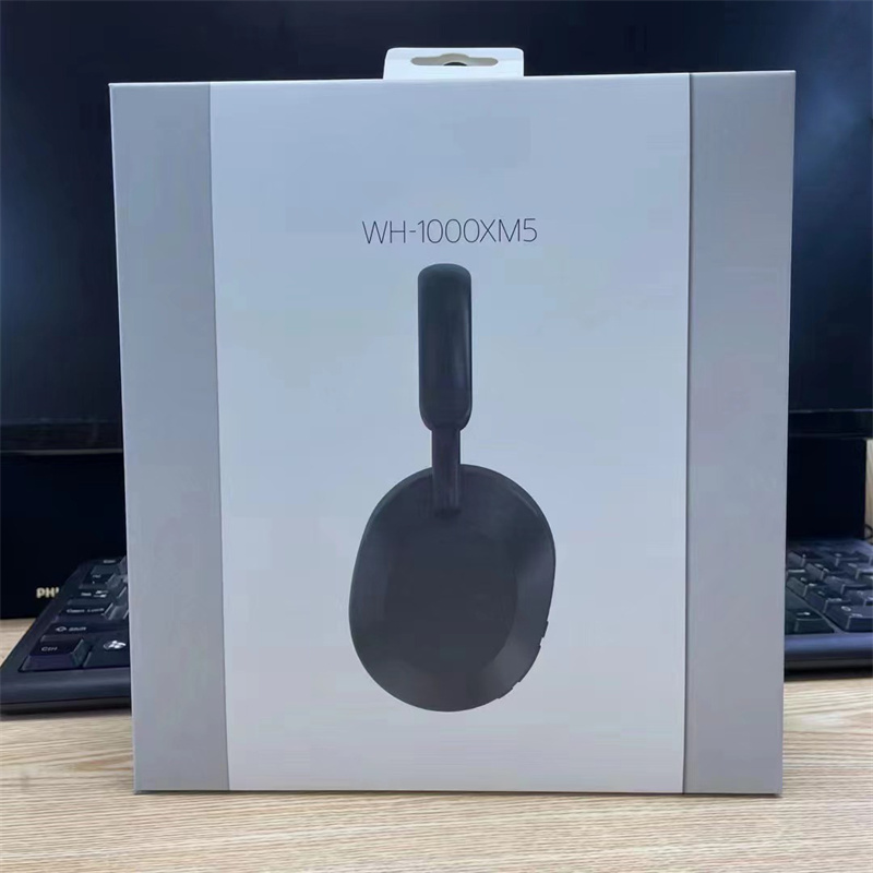 

2023 New for Sony WH-1000XM5 Wireless Headphones Headphones with Mic Phone-Call Bluetooth headset earphones sports bluetooth earphones, Black (with logo)