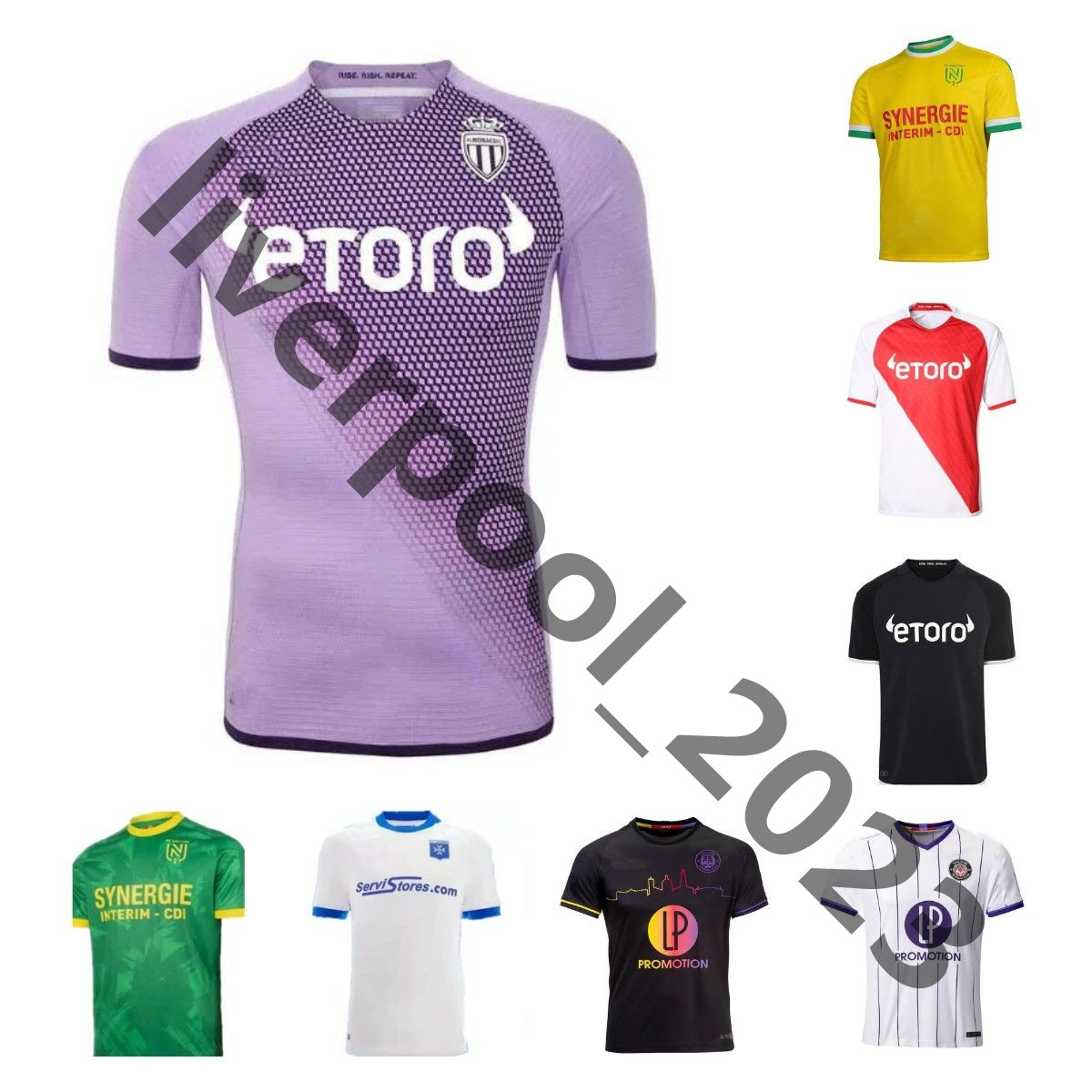 

22 23 AS Monaco soccer jerseys FC Nantes Toulouse AJ Auxerre Ben Yedder MINAMINO Golovin M.CAMARA football shirts Golovin 2023 2024 Strasbourg Gameiro maillot de foot