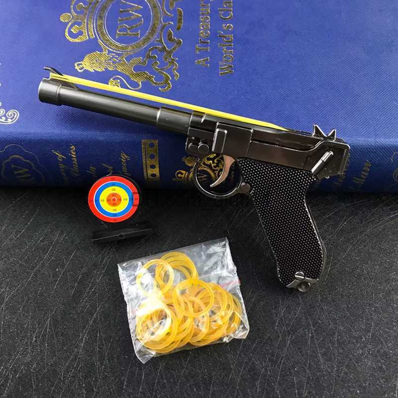 

Gun Toys 1 2.05 German Luger p08 All Metal Toy Military Model Classic Rubber Band Gun cannot be fired with rubber bands T2305101
