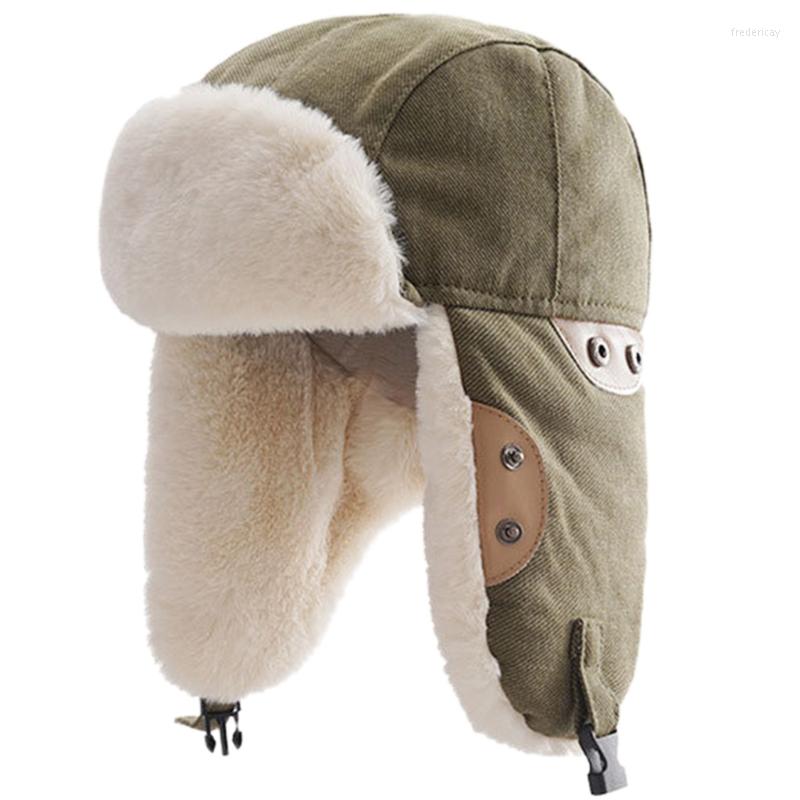 

Berets Multi Color LeiFeng Cotton Bomber Pilots Hat Warm Windproof Lovers Outdoor Climbing Padded Earmuffs, Ginger