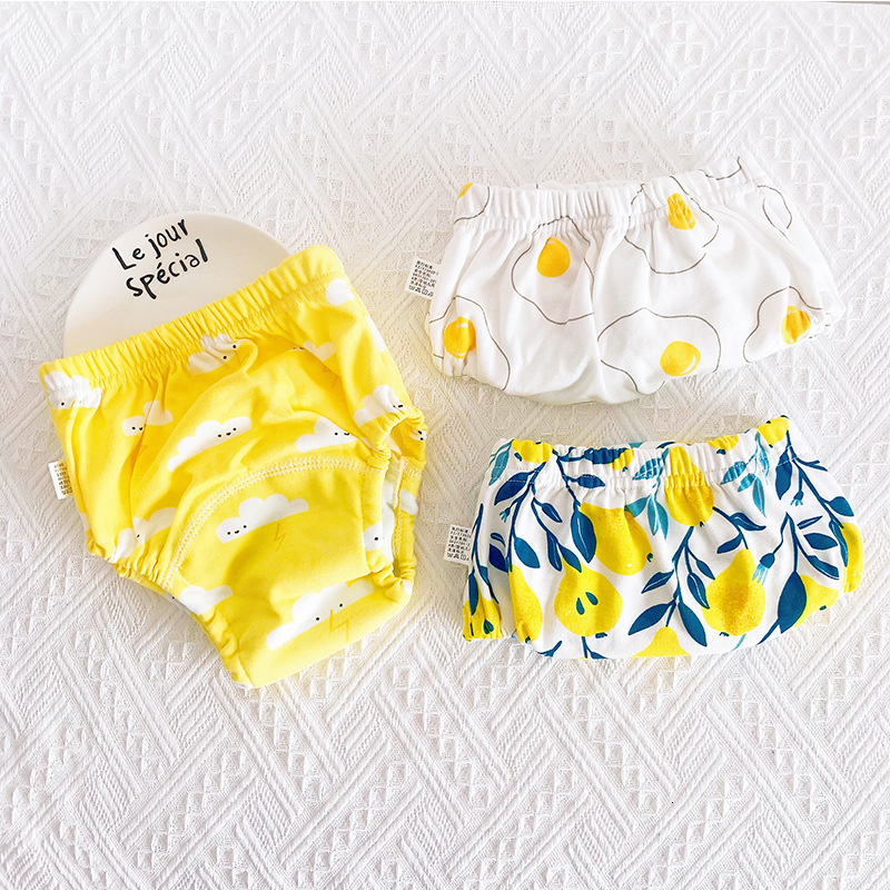 

Cloth Diapers 3 Pieces/lot Baby Training Pants 6 Layers Bebe Cloth Diaper Reusable Washable Cotton Elastic Waist Cloth Diapers 8-18KG Nappy 230510, 003