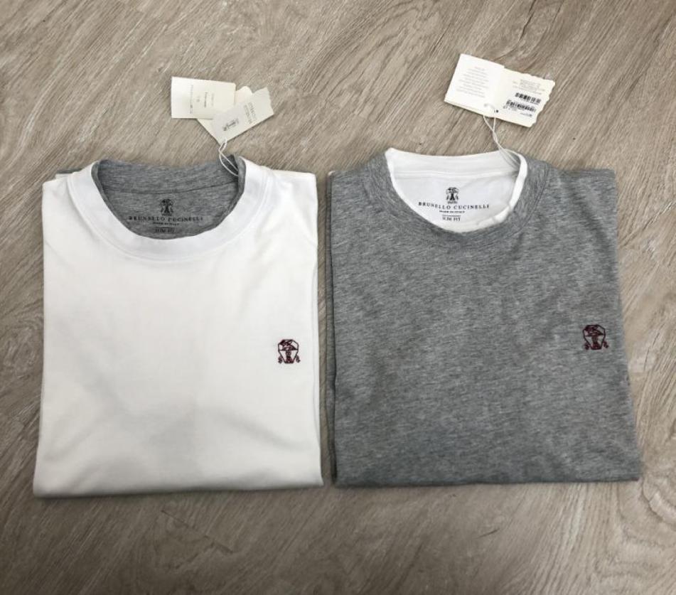 Mens T Shirt Brunello Cucinelli Round Neck Cotton Short Sleeve Shirts2620351