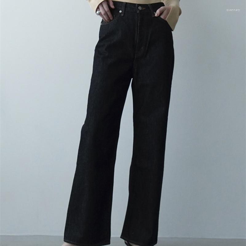 

Women' Jeans Neploe Casual All-match Loose Denim Trousers 23 Spring Summer Straight Slim Long Women Mid-waist Elastic Pantalones Y2k, Black