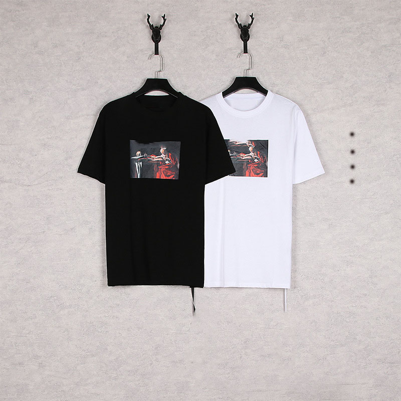 

Black t shirt for men fashion mens shirts designers style shirt Religious Print Crew Neck Short Sleeve Unisex