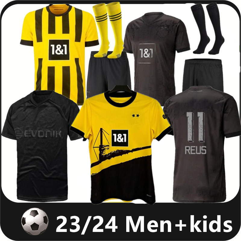 

23 24 110Th soccer jerseys Borussia HAALAND KAMARA 2023 2024 black football shirt REUS BELLINGHAM HUMMELS REYNA BRANDT Dortmund men kids kit maillot de foot S-4XL, 110 th