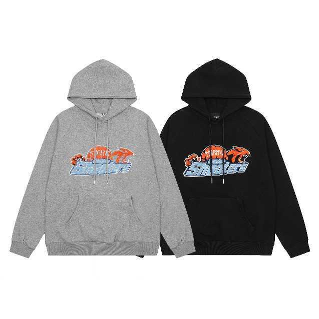 

Designer Clothing Men' Sweatshirts Tracksuits Hoodies Trapstar Orange Blue Tiger Head Towel Embroidered Plush Hooded Sweater Close-up Zipper Pants Guard Pants Set, Shipping fee