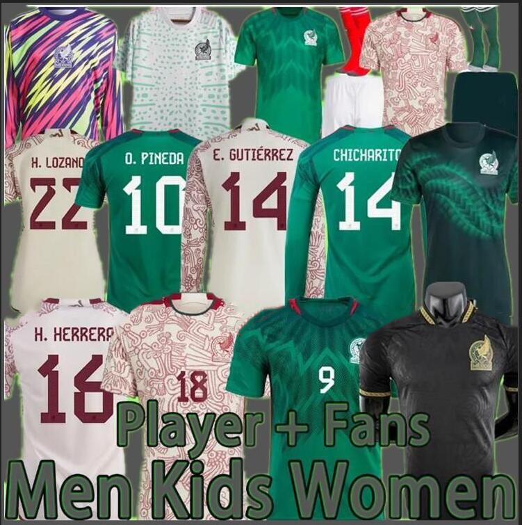 

3XL 4XL 2022 mexico soccer jerseys home away LOZANO CHICHARITO RAUL football kit shirt DOS SANTOS Camisetas de futbol ALVAREZ fans player men kids women set uniform, Adult size