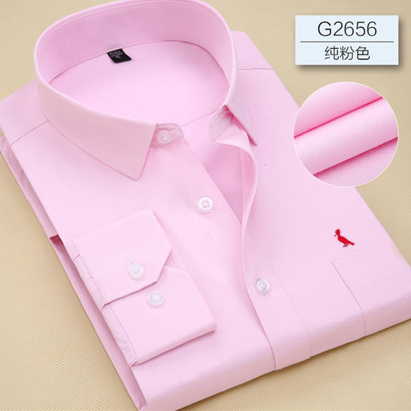 

Men's Dress Shirts Stretch Anti-Wrinkle Cotton PIus Long Sleeve For Men Slim Fit Camisa Social Business Blouse Shirt 230510, G2660