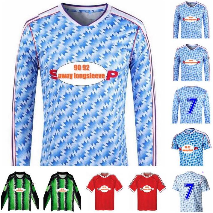 

1990 1992 Bryan Robson Giggs Ince Hughes retro soccer jerseys Manchester Bruce McClair SCHMEICHEL Irwin CANTONA vintage MAN UTD united goalkeeper football shirt