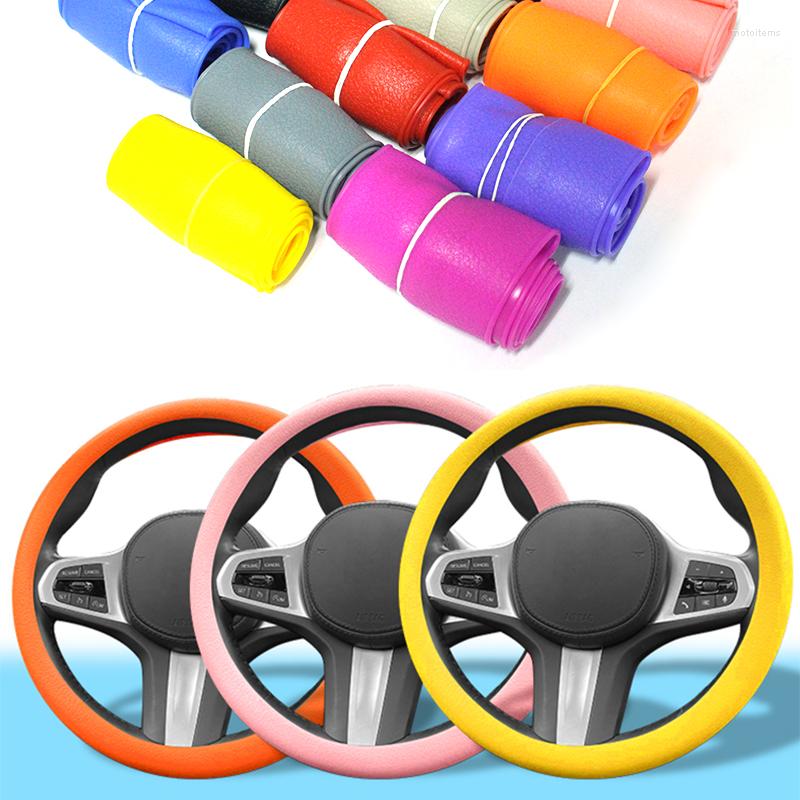 

Steering Wheel Covers Universal Car Silicone Cover Texture Soft Multi Color Silicon Glove Automobiles Accessories