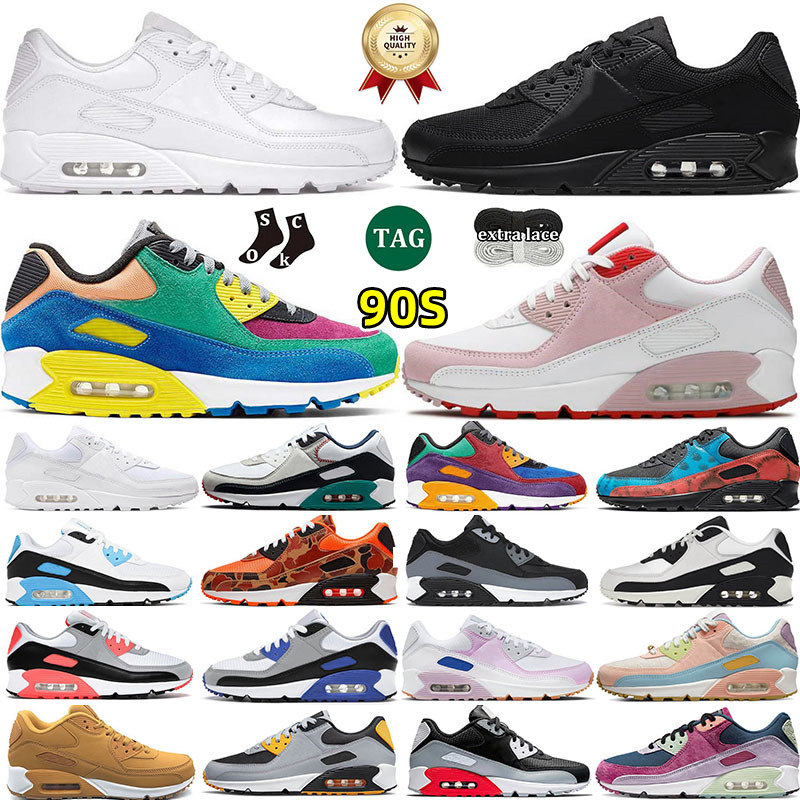 

Running Shoes 90s 90 Classic Triple Black White Mesh Valentine Day Grey Fog Shimmer Polka Laser Blue UNC Pink Oxford Cargo Khaki Women men Outdoor Sneaker Trainers, 49