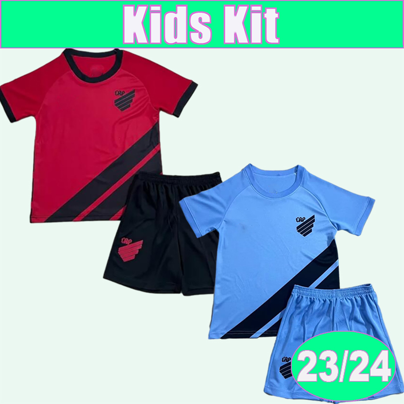 

2324 Athletico Paranaense Kids Kit Soccer Jerseys VITOR BUENO D. TERANS L. CITTADINI ROQUE CHRISTIAN PABLO Home Away Children's suit Short Sleeve Football Shirts, Tz13541 23 24 home no socks
