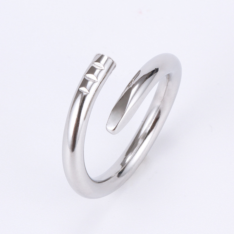 

Designer Love Ring Luxury Jewelry screw Nail Rings For Women Men Titanium Steel Alloy Gold-Plated Process Fashion diamond jewelrys Accessories Never Fade