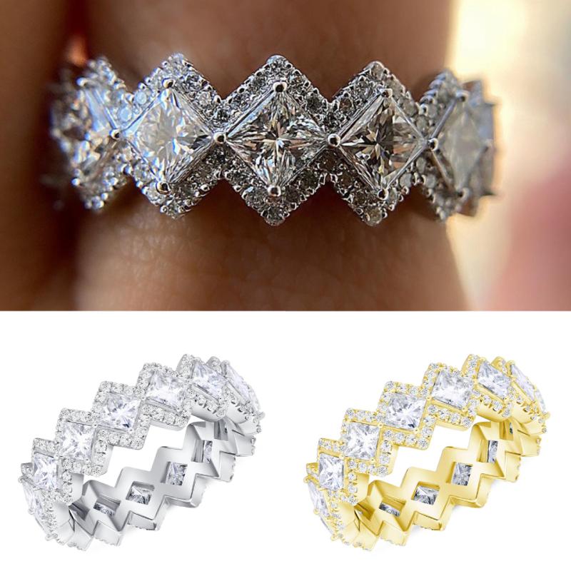 

Wedding Rings CAOSHI Dainty Female Finger With Dazzling Zirconia Luxury Delicate Women Bands Graceful Accessories For Engagement