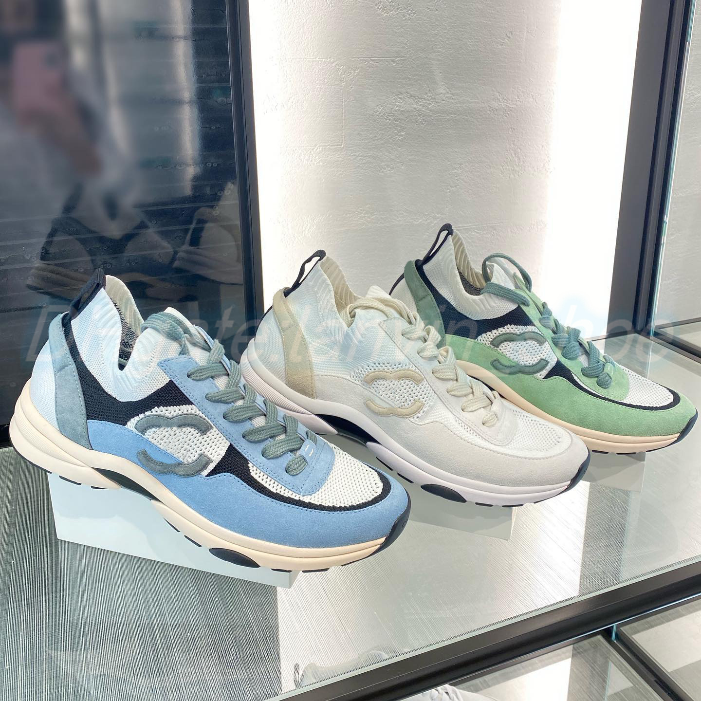 

2023 designer slipper knit green woman trainers sandal mesh beach flat sneaker man shoe lace up luxury running shoes outside slide free shipping, #1 green