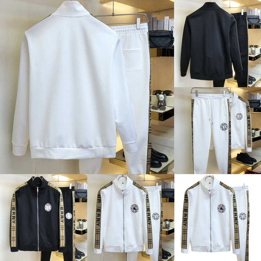 

plus Tracksuits Sweatshirts Suits Men Casual Track Sweat Suit Coat Man Designers Jackets Hoodies Pants Jogging Jackets Pants A22A, White
