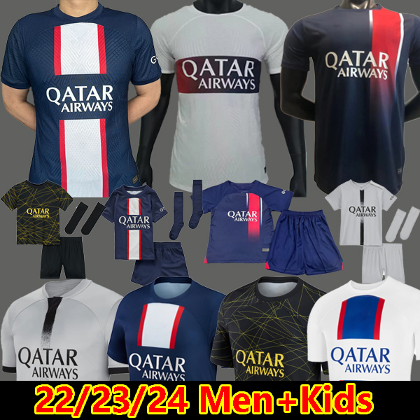 

2023 paris MBAPPE #7 soccer jerseys HAKIMI 30 10 FANS PLAYER 4th 23 24 SERGIO RAMOS psGS Football Shirts shirt MARQUINHOS VERRATTI ICARDI uniform kids kit sets, 11