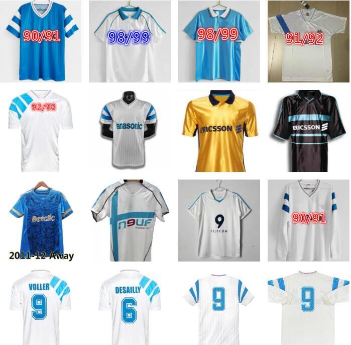 

Marseilles DROGBA retro soccer jerseys 1990 91 92 93 98 99 00 03 04 05 06 11 12 Classic vintage Football Shirt BOLI PAYET REMY VOLLER PIRES Maillot de foot Papin Waddle
