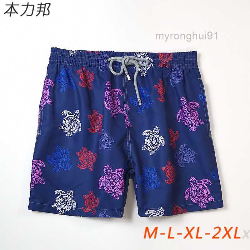 

Turtle Summer Beach Pants, Men's Sports, Tourism, Holiday Trend, Fashion Loose Fitting Quick Dried Flower Shorts 2 J8JE, V302-1