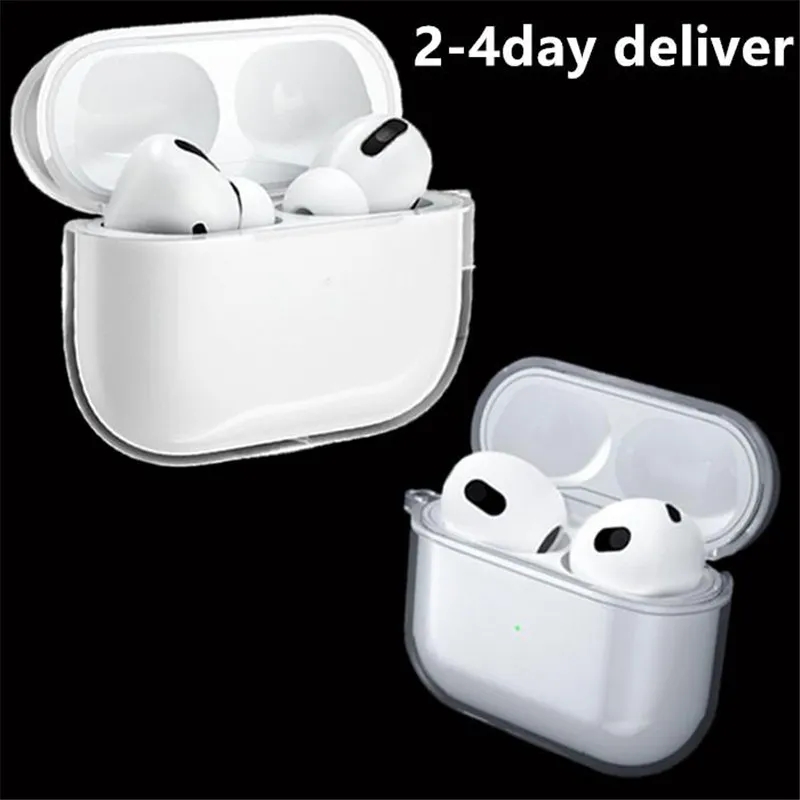 

For Airpods pro air pods 3 airpod 2 Headphone Accessories Solid Transparent TPU Cute Protective Earphone Cover Apple Wireless Charging Box Shockproof Case
