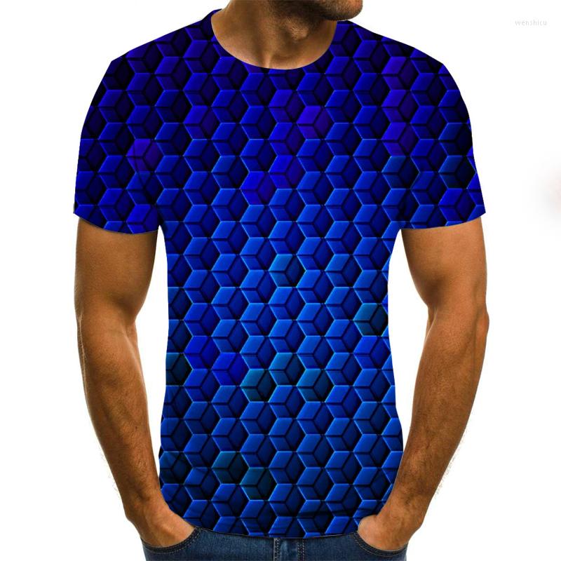 

Men's T Shirts Summer Honeycomb Harajuku Design 3D Printed T-shirt Fashion Comfortable Tops Street Leisure Sports Breathable, Txu-969