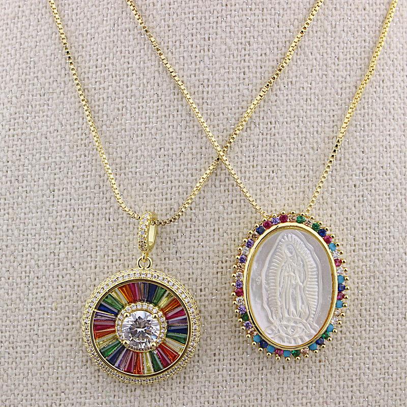 

Pendant Necklaces 16inch 5str/lot Stylish And Beautiful Cz Necklace Multi Style Micro Pave NecklacePendant