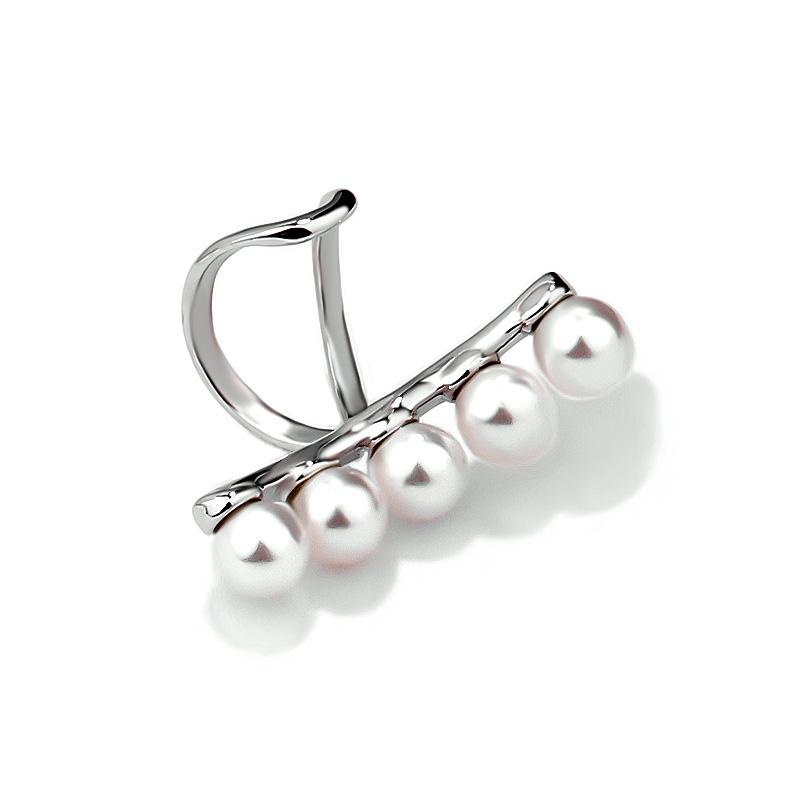

Backs Earrings Clip-on & Screw Back ONLY 1PC Authentic 925 Sterling Silver Shell Pearl Ear-Bone Cuff Clip (No Pierced) C-E1111