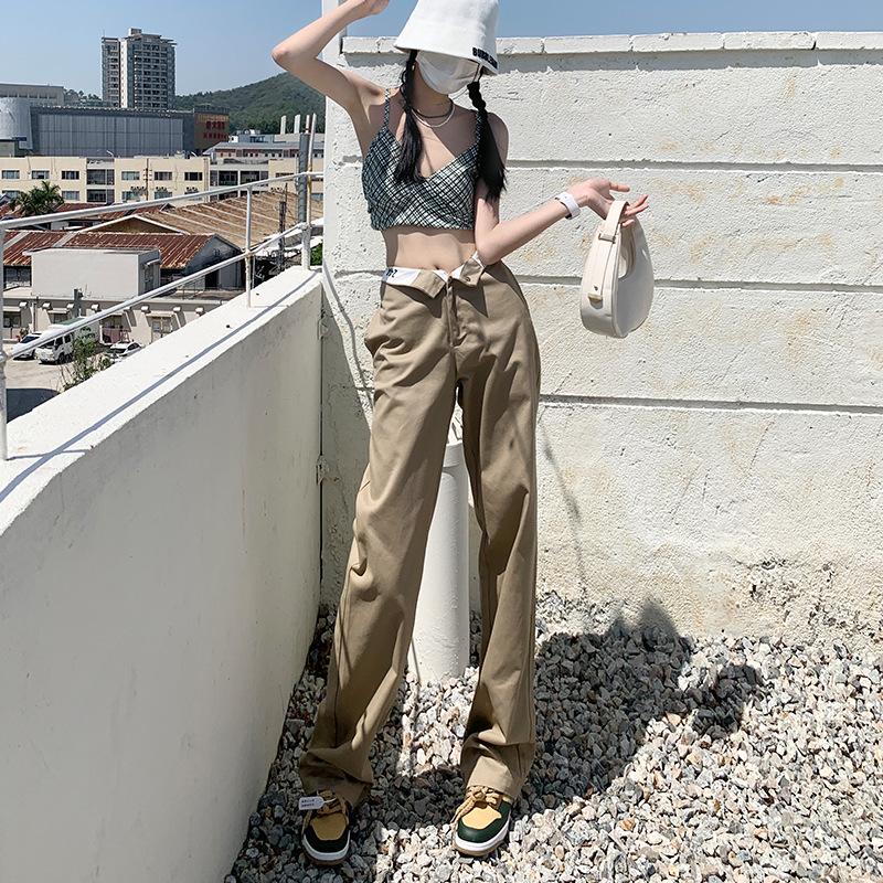 

Women's Pants Women Harajuku Wide Leg Summer Autumn Dark High Waist Female Sweatpants Soft Long Trousers Pantalones De Mujer, Zq-jc