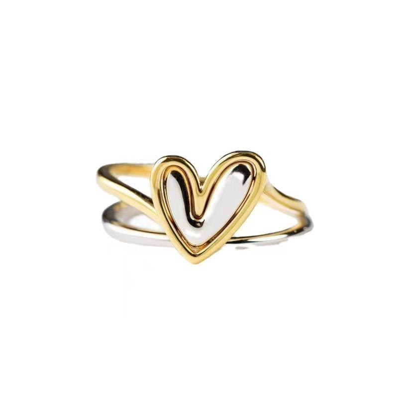 

Band Rings Womens Plated Sterling Sier Heart Layered Ring Set Inspirational Jewelry Gifts Birthday Christmas Valentines For Women Dr Dhwcj