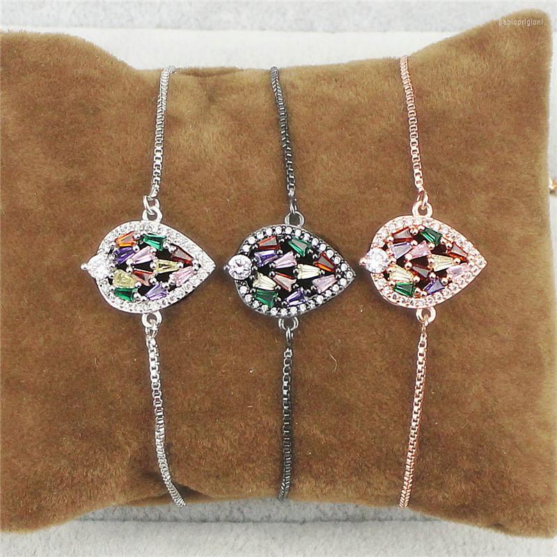 

Charm Bracelets Asjustable 10pcs/lot Colorful Fashion Cz Bracelet Connector