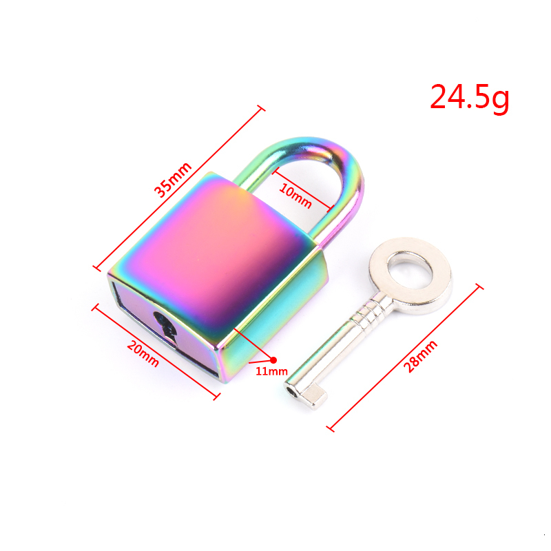 

Bag Parts Accessories Various Color Square shape Padlock Metal Rectangle For Decoration 230509
