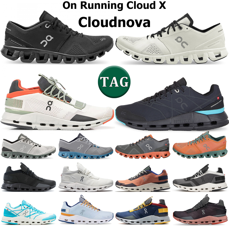 

2023 On Cloud X Running shoes Cloudnova men women White Black Asphalt Grey Storm Blue Tide Silver Orange Sea Green Cyan mens trainers sports outdoor sports sneakers, 19
