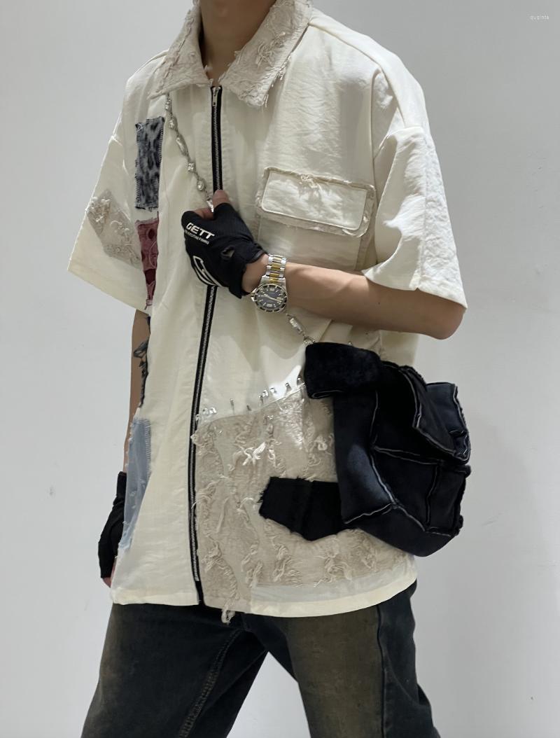 

Men's Casual Shirts Q0505 Fashion Men's 2023 Runway Luxury European Design Party Style Clothing, Picture shown