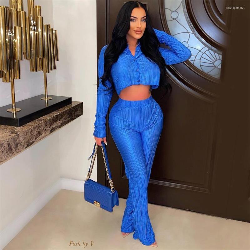 

Ethnic Clothing 2 Piece Set Dashiki African Pleated Women's Long Sleeve Mini Blouse Shirt And Pants Suit Spring Outfits Tracksuit Suits