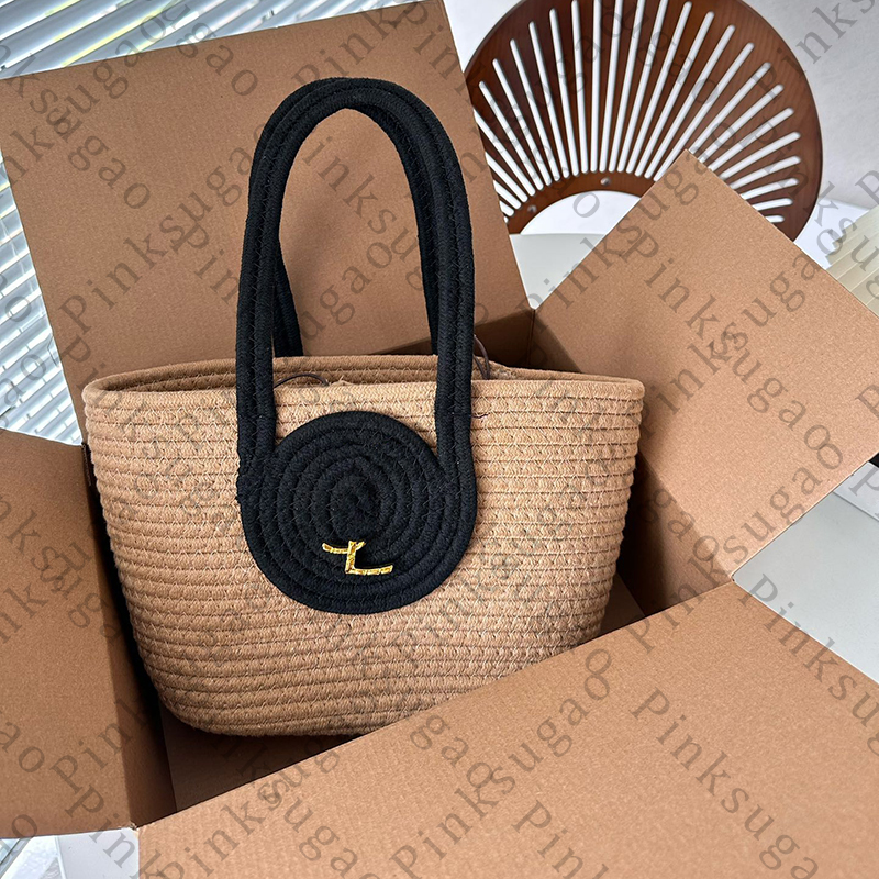 Pink sugao women tote shoulder bags handbags luxury top quality large capacity fashion straw purse shopping bag bucket bag wxz-0510-120