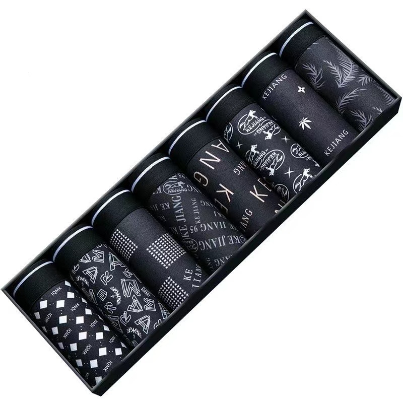 

Underpants 8pcs/Lot 6xl 120kg Men'S Underwear Antibacterial Breathable Print Men'S Boxer Shorts Sports Soft Plus Size Male Underpants 230510, Aa4