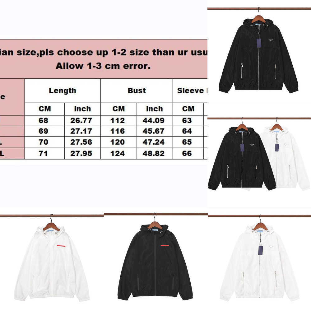 

Letters Jackets Fashion Print Mens Jacket Coats Windbreaker With Inverted triangle Luxury Men Women Streetwear Waterproof Outerwear Coat Multi Style Q3TR, Black1
