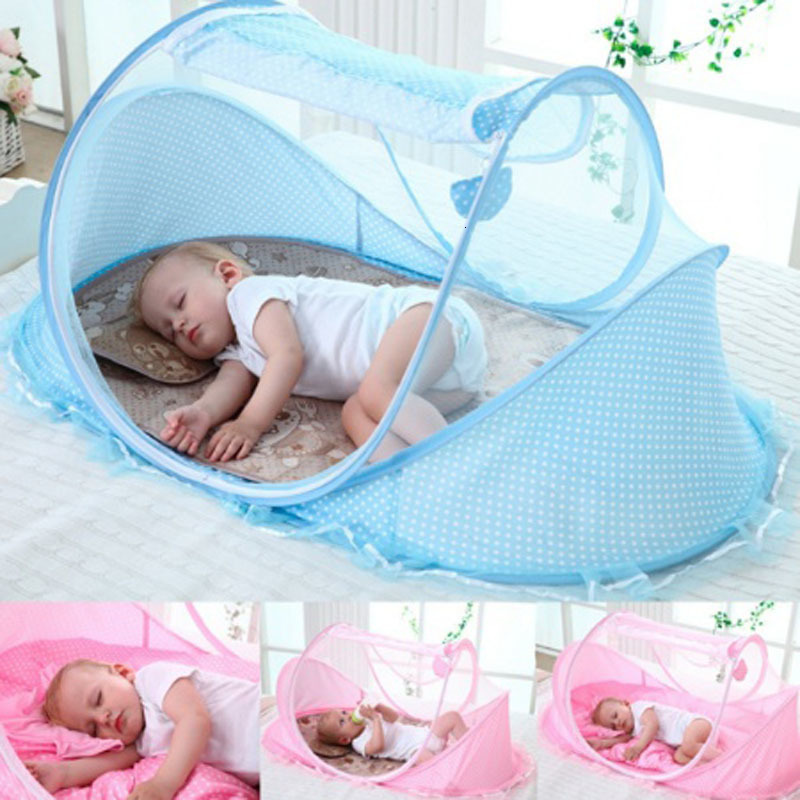 

Crib Netting 0-3Years Portable Foldable Baby Netting Polyes born Sleep Bed Travel Baby Mosquito Nets Travel Bed Netting Play Tent Children 230510, Pink