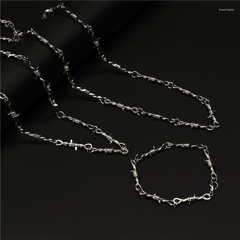 

Chains Small Wire Brambles Iron Unisex Choker Necklace Women Hip-hop Gothic Punk Style Barbed Little Thorns Chain Gifts