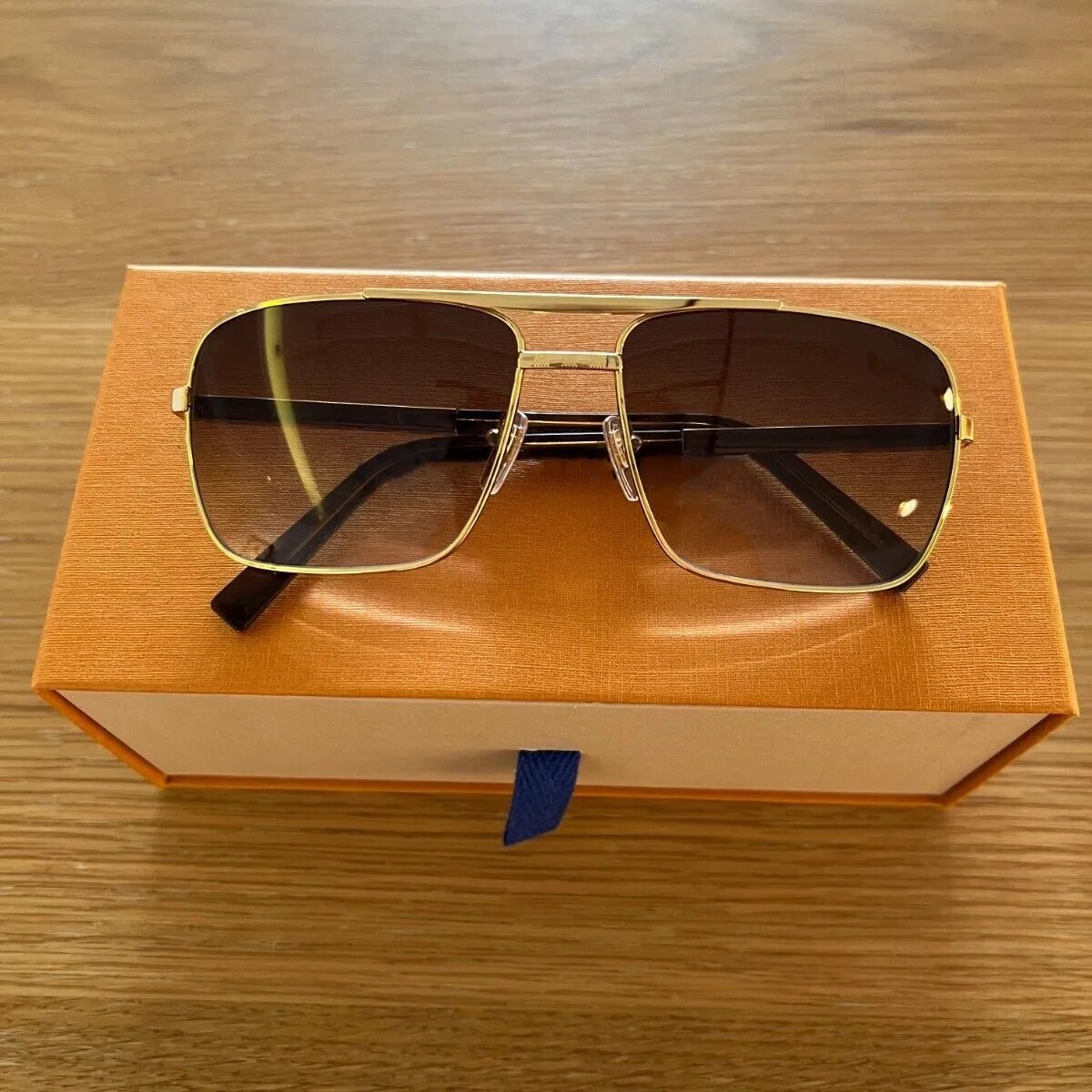 2023 new fashion classic sunglasses attitude sunglasses gold frame square metal frame vintage style outdoor design classical model 0259 with box
