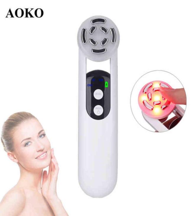 

AOKO Portable EMS RF Facial Beauty Machine LED Pon Device Face Lifting Skin Tighten AntiWrinkle Care Massager 2205121594497