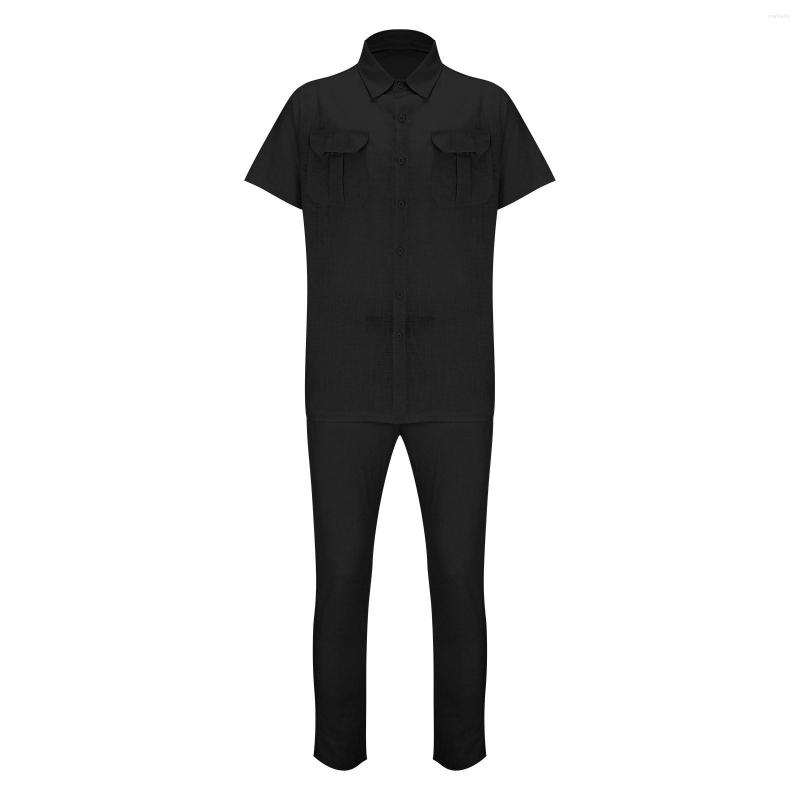 

Men's Tracksuits Men'S Summer Breathable Two Piece Suit Rolled Sleeve Shirt Pants Tuxedo For Big Men Dress Outfits, Light blue