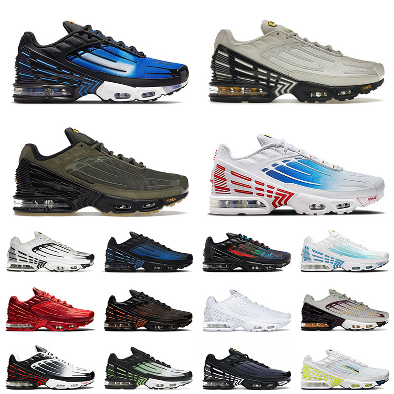 

Des Chaussures Plus 3 Tn III Running Shoes Tuned Tn3 Aqua Black Bone Olive Rainbow Laser Blue Triple White Tns Men Women Trainers Sneakers, A50 39-45