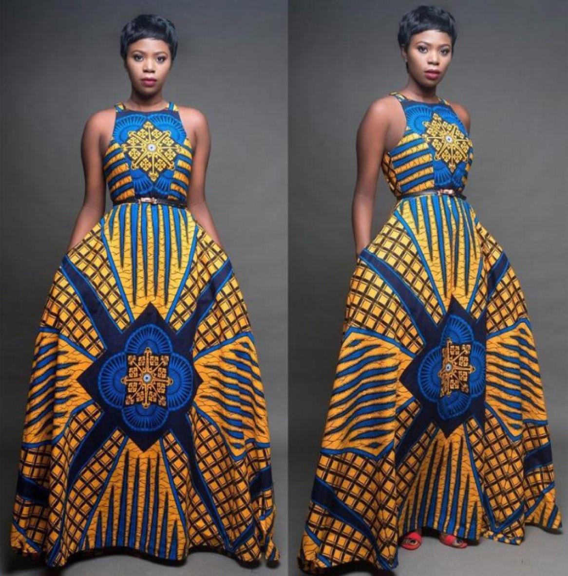 

Ethnic Clothing 2021 African Long Dresses For Women Wedding Boubou Sleeveless Dashiki Robes European Elegant Robe Abaya Evening Dr4579348