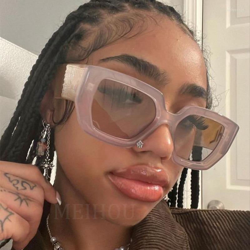 

Sunglasses Fashion Colorful Square Women Wide Legs Clear Sun Shades Glasses Female Vintage Eyewear Oversized